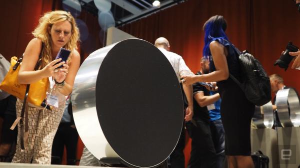photo of Bang and Olufsen's BeoSound Edge is its own giant volume dial image