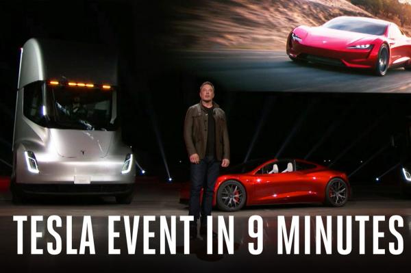 photo of Watch this supercut of Elon Musk unveiling Tesla’s new Semi truck and Roadster image