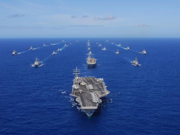 photo of 7 US aircraft carriers are at sea for the first time in years — here's what they're doing image