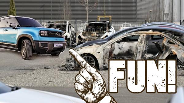 photo of Elon protests turn violent as arsonists set fire to Tesla cars, Plus: 2026 Chevy Spark image