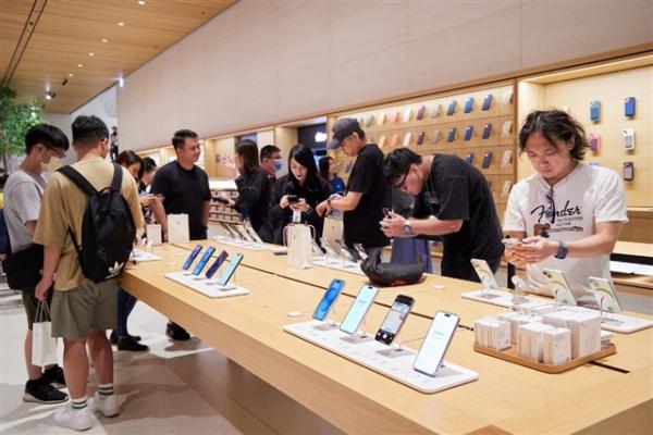 New iPhone sales in China are…