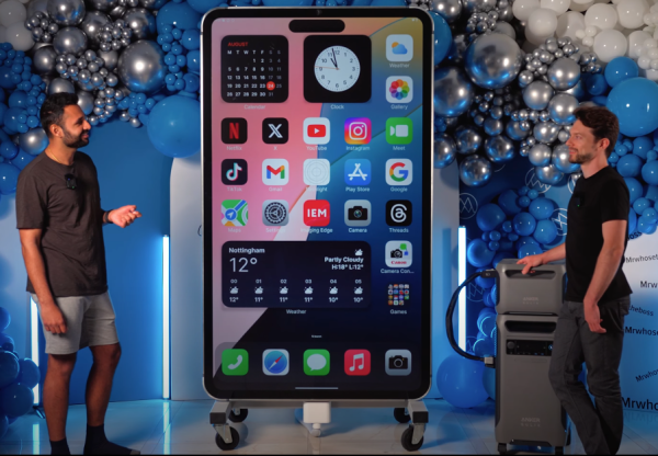 photo of YouTubers built a six foot tall working replica of Apple’s iPhone 15 Pro Max image