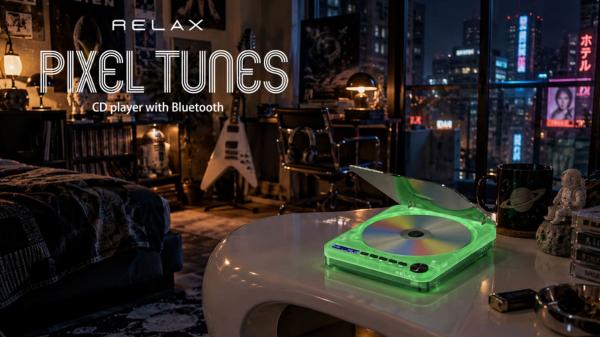 Portable Bluetooth CD player has a…