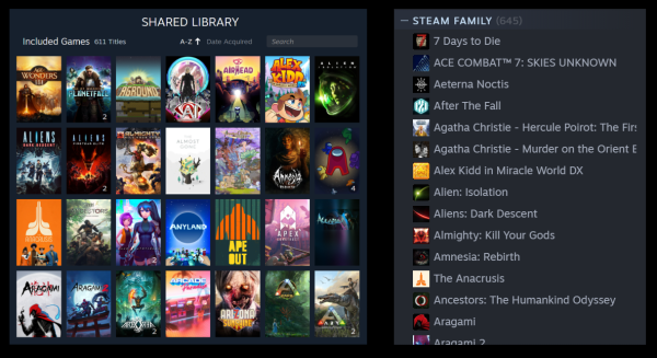 photo of Steam Families is live, and you can all play at the same time image