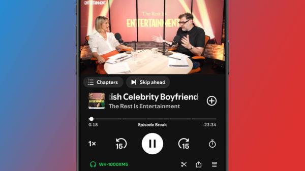 photo of Spotify quietly added a button to skip ads in podcasts, except for its own promotional content — and it’s sparked&hellip; image