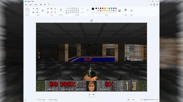 Microsoft Paint used as a 'monitor' to&hellip;