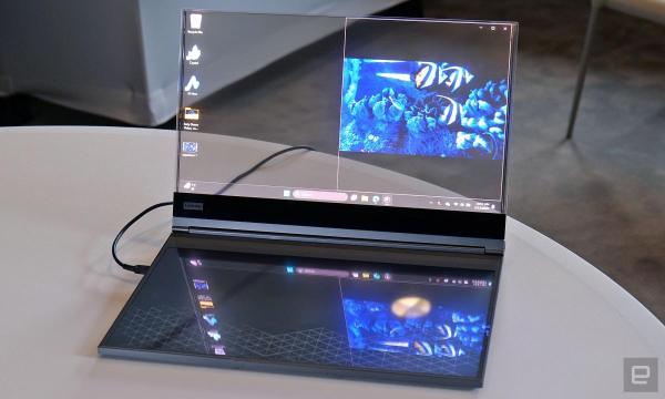 photo of Lenovo’s Project Crystal is the world’s first laptop with a transparent microLED display image