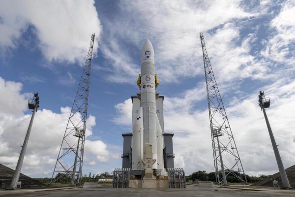 photo of ESA’s new heavy-lift rocket, Ariane 6, is poised to launch for the first time on Tuesday image