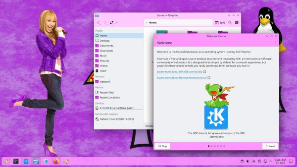Hannah Montana Linux gets modern…