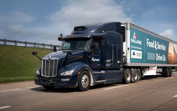 photo of Aurora lands McLane deal to run driverless truck routes in Texas image