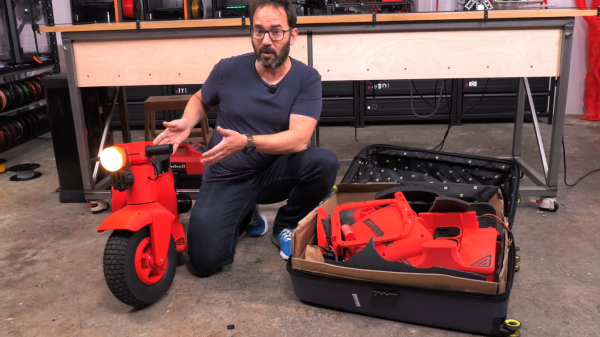 This 3D-printed electric motorbike folds…