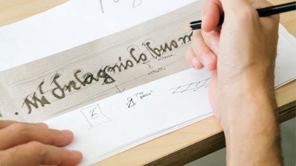 photo of Microsoft's nifty new Office font is based on Michelangelo's handwriting image