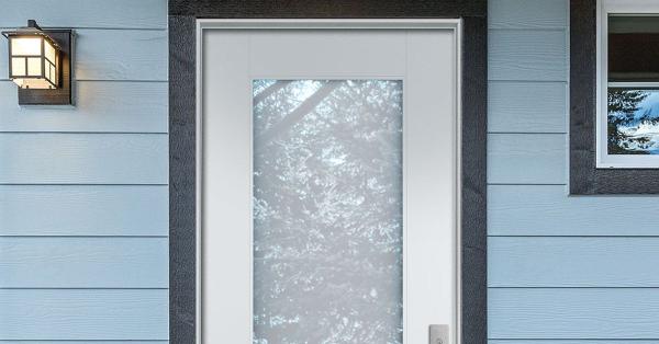 photo of This front door can go from clear to opaque with a voice command image