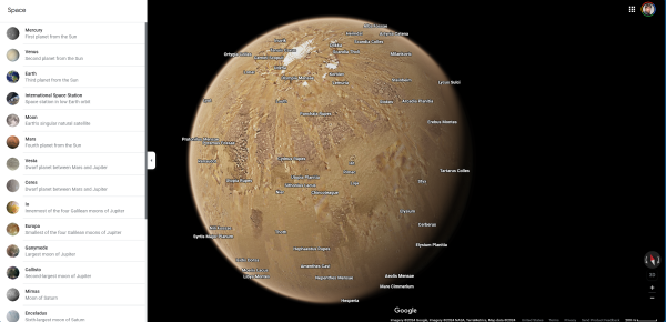 photo of Explore the solar system from your desk with Google’s space maps image