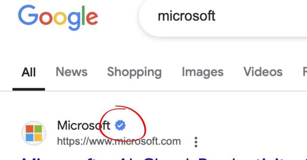 photo of Google is testing verified checkmarks in search image