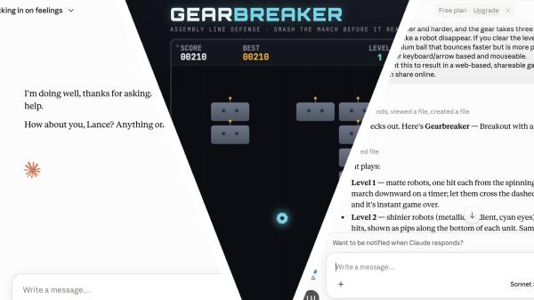 photo of A year ago, it took Claude AI and me hours to build Asteroids; we just built a Breakout clone in five minutes — and&hellip; image