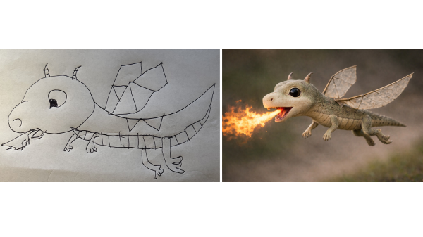 photo of I used ChatGPT to envision my kid’s doodles as real animals, and they looked surprisingly lifelike image