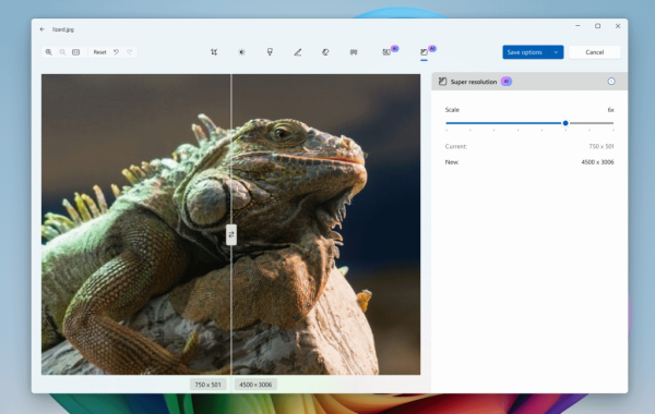 photo of Microsoft creates a new reason to buy an AI-powered Copilot+ PC -- image upscaling in Microsoft Photos image