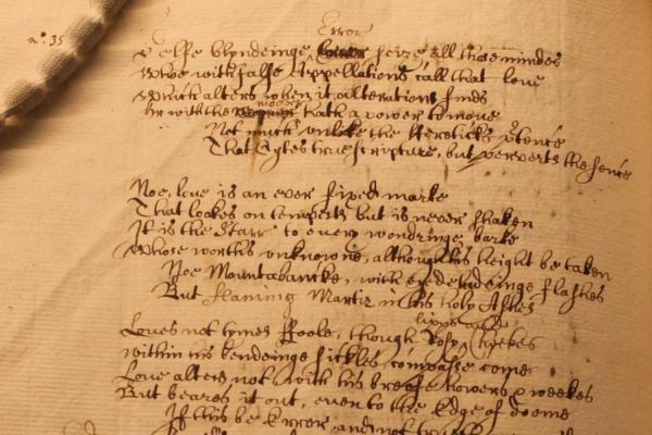 photo of Rare Handwritten Copy of Famous Shakespeare Sonnet Found in Oxford Library image