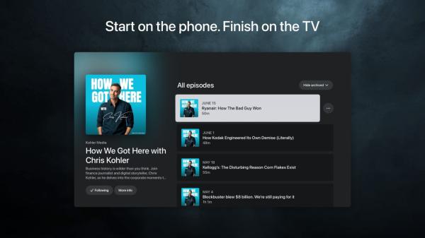 Pocket Casts Now Available on Apple TV
