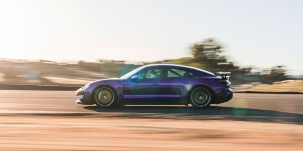 Watch the Porsche Taycan Turbo GT smoke…