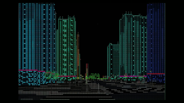 photo of Walk through a 3D cyberpunk city built purely from ASCII characters — a text-based metropolis runs on a 283KB Rust&hellip; image