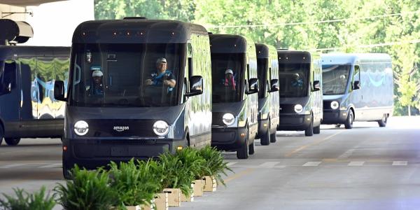 photo of Autonomous forklifts and 20,000 electric delivery vans at Amazon image