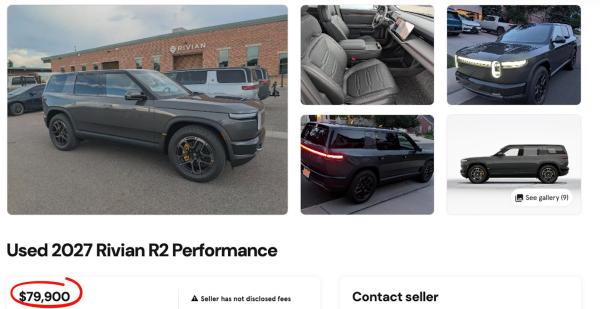 photo of Someone is trying to flip a new Rivian R2 for $80,000 — $20K over MSRP image