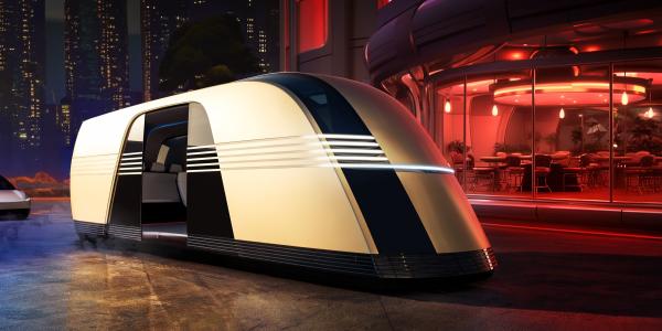 photo of Tesla unveils Robovan, a 20-seat autonomous passenger/cargo van image