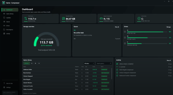 photo of Game Compressor can save you hundreds of GB across your game library — as storage prices remain high, utility&hellip; image