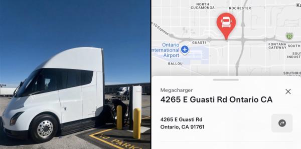 photo of Tesla opens its first Megacharger station to Semi customers in California image