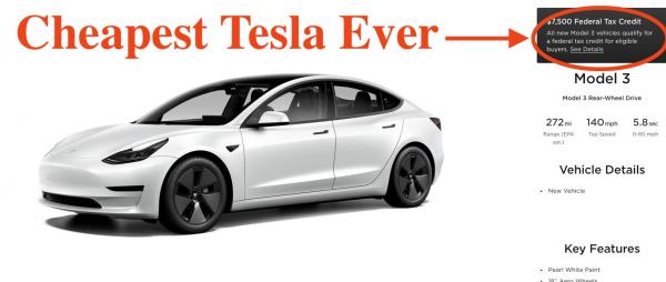 photo of Tesla surprises by gaining full $7,500 tax credit on cheapest Model 3, now starts at $30,000 image