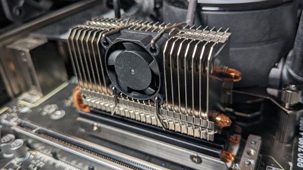 photo of Graugear G-M2HP04-F NVMe Cooler Review: Two heatpipes and a fan deliver strong performance image