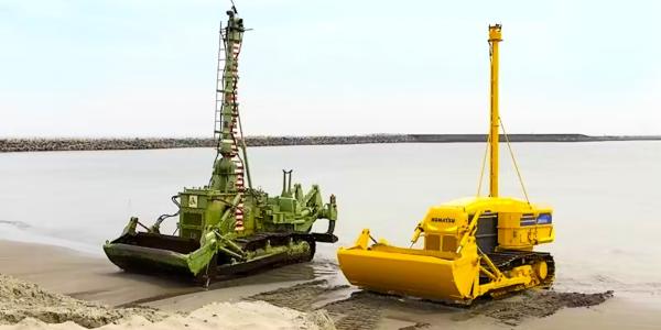 photo of E-quipment highlight: Komatsu autonomous, electric, amphibious dozer image