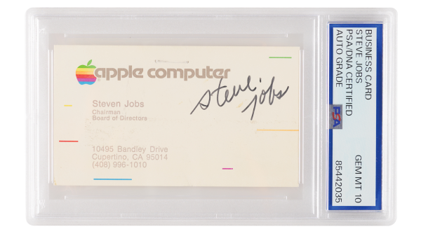 Gem Mint signed 1983 Steve Jobs business…