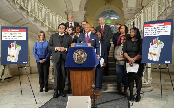 photo of New York City is suing social media firms for allegedly harming the mental health of children image