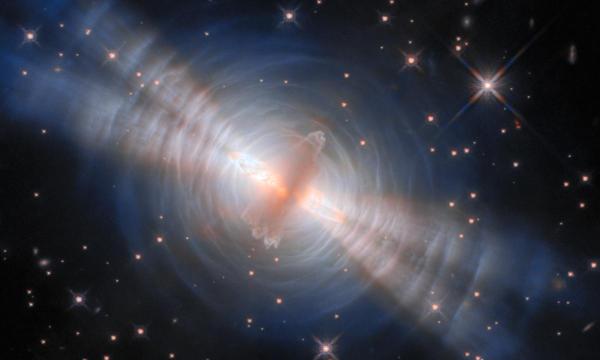 photo of Hubble showcases the Egg Nebula in all its dying-star glory image