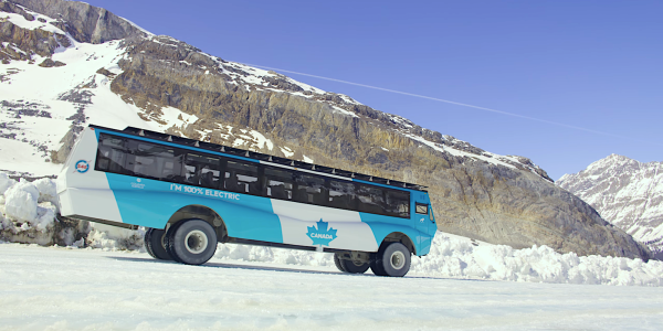 photo of Tourists can experience Athabasca Glacier in this first-ever ELECTRIC Ice Explorer [video] image