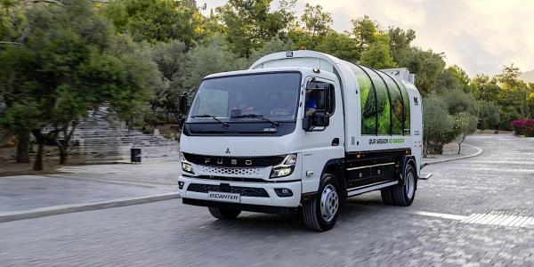 photo of Mitsubishi Fuso cleans up, putting 89 electric garbage trucks to work in Greece image