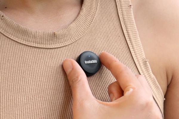 photo of Insta360’s new wireless mic looks no bigger than an Apple AirTag image
