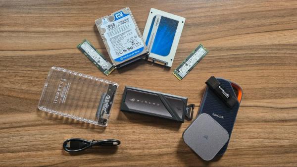 photo of Testing old drives as external storage to avoid price hikes — hard drive, SATA SSD, and NVMe in enclosures up to 80&hellip; image