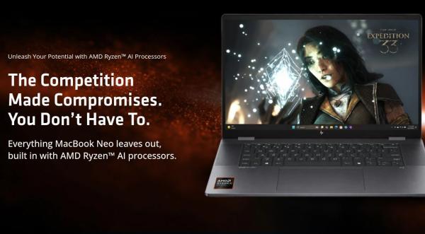 photo of AMD taunts Apple's MacBook Neo for failing to run 75% of top PC games — Only 5 out of the 20 top PC games work on the&hellip; image
