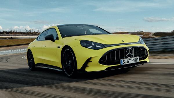 photo of Mercedes-AMG's 1,153 hp electric GT 4-Door takes on Porsche's Taycan image