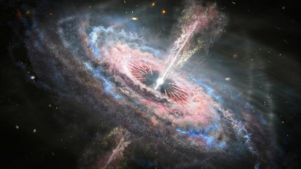 photo of James Webb telescope spots supermassive black hole that formed before its galaxy image
