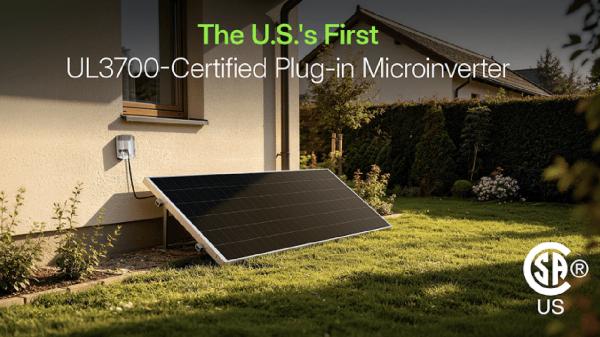 photo of The first UL 3700-compliant plug-in solar microinverter is now available in the US image