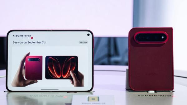 photo of Xiaomi's new passport-style foldable looks shorter and wider than the Galaxy Z Fold 8 image