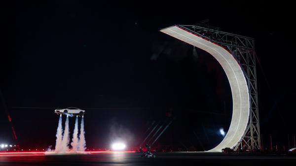 A 'flying' Tesla Roadster sounds…