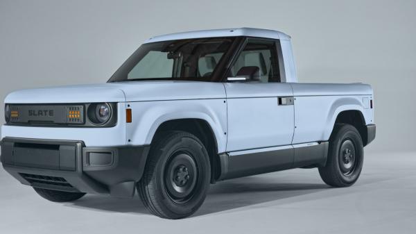 photo of Slate teams up with Smarties to add candy colors to its EV trucks image