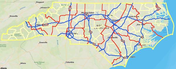 photo of This map shows where North Carolina’s first NEVI EV charging stations will be image