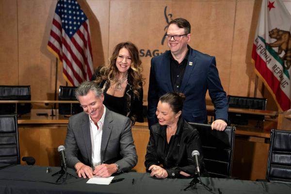 photo of California governor goes on AI law signing spree, but demurs on the big one image